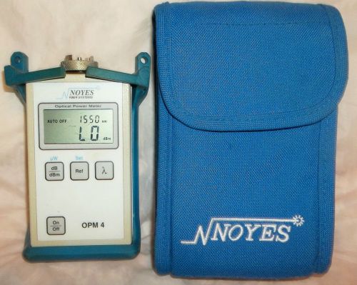 Noyes Fiber Systems OPM 4 Optical Power Meter With Plastic Case &amp; Carrying Bag