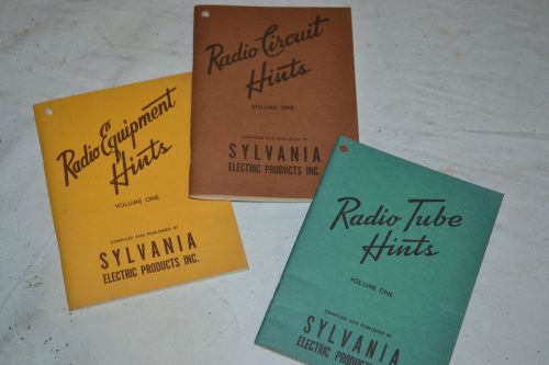 Vintage 3 Sylvania  Radio Tube Circuit Hints Manuals 1943 Ham Test  Amp