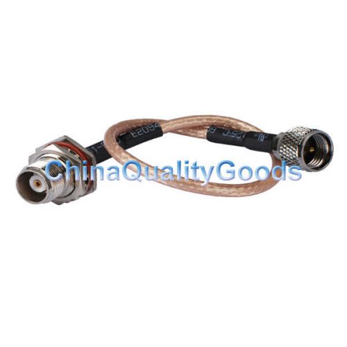 Tnc female bulkhead o-ring to mini uhf male pigtail cable rg316 for sale