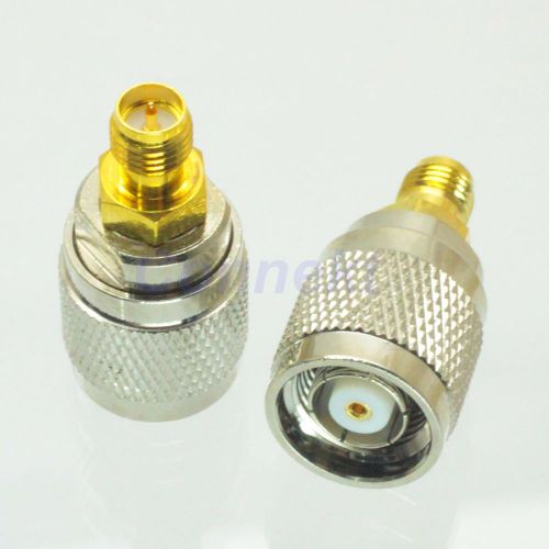 1pce RP-TNC male jack center to RP-SMA female plug RF coaxial adapter connector