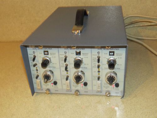 KISTLER MODEL 5004 DUAL MODE AMPLIFIER LOT OF THREE IN CHASSIS