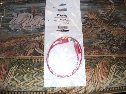 1- Pomona Banana Plugs Patch Cord- HB-24-2 RED ( New in Packages )
