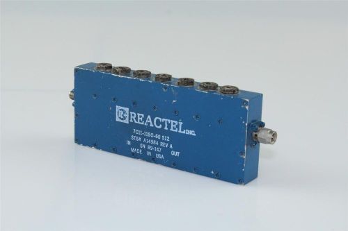 Reactel RF Microwave Filter 7C11-1150-60-S2  1150MHz SMA