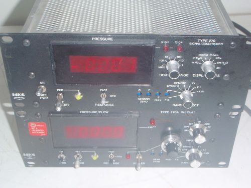 MKS  270C-4 Signal Conditioner,Pressure Display and 270A Pressure/Flow Display
