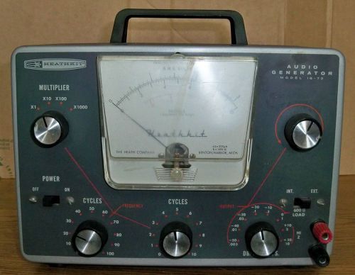 Heathkit Audio Generator IG-72 w/Test Leads &amp; Manual  **WORKING**