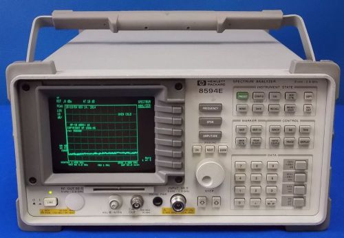 Agilent / HP 8594E w/ Opts: 041/140 Portable Spectrum Analyzer, 9 kHz - 2.9 GHz
