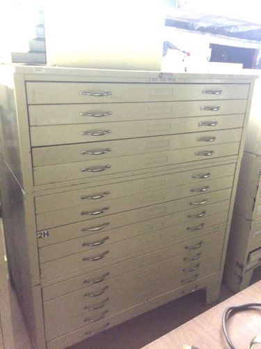VINTAGE INDUSTRIAL HAMILTON BLUEPRINT MAP CABINET 15 DRAWERS ART MANY AVAILABLE