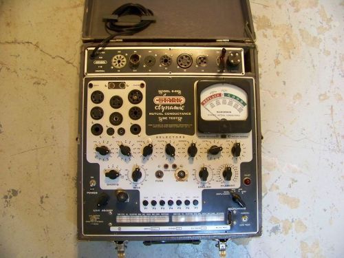 Stark 9-66A Vintage Tube Tester, Calibrated, Universal Adapter, Original Manuals