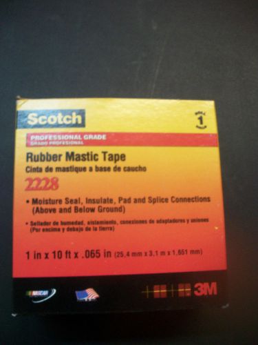 1-SCOTCH 3M  2228 USA MADE RUBBER MASTIC TAPE 1IN.X10 FT. X .065  NEW
