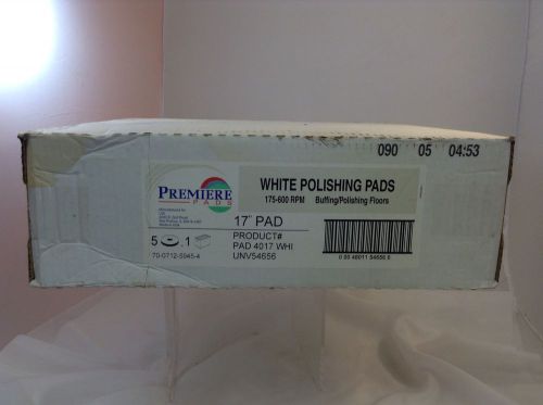 NEW In Box  White Buffing/Cleaning 17&#034;  5 pads/case 4017 Premier