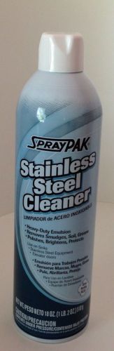 Brand new 18oz spray can spraypak stainless steel cleaner &amp; polish for sale