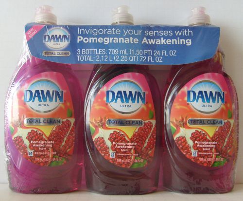 Dawn dishwashing soap ultra total clean, pomegranate awakening 24 oz 3 pack ? for sale