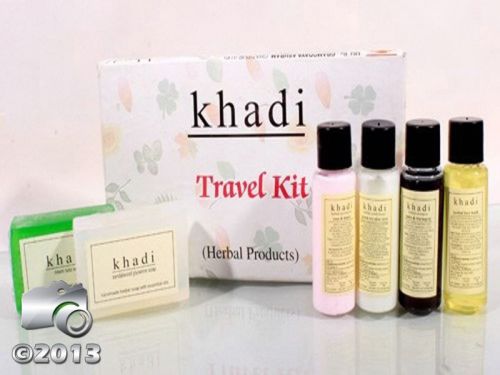 KHADI HERBAL TRAVEL KIT 100% NATURAL PRODUCT SAMPOO, SOAP, AND MOISTURIZER
