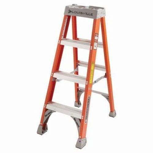 Louisville fs1500 series fiberglass step ladder, 4ft (loufs1504) for sale