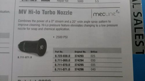 Mecline MV Hi-Lo Turbo Nozzle