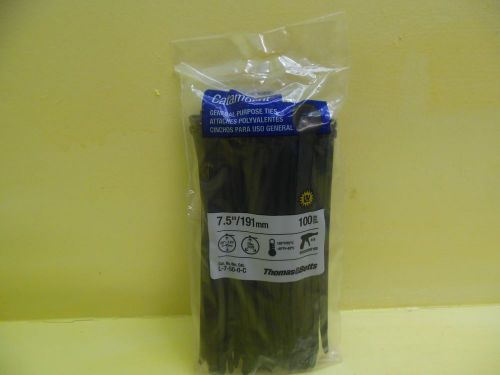 100 Catamount General Purpose Cable Ties Black 7.5&#034; Long L-7-50-O-C UV Resistant