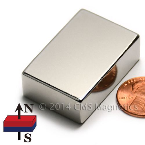 N45 rectangular neodymium magnet 1 1/2x1x1/2&#034; rare earth 50 pc for sale