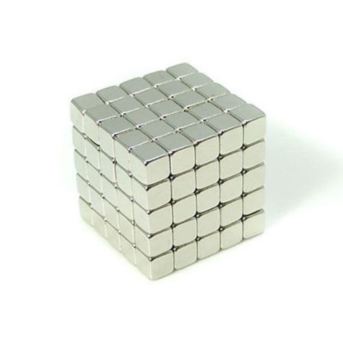125pcs 3/16&#034; x 3/16&#034; x 3/16&#034; Block 5x5x5mm Neodymium Magnets Craft Permanent N35