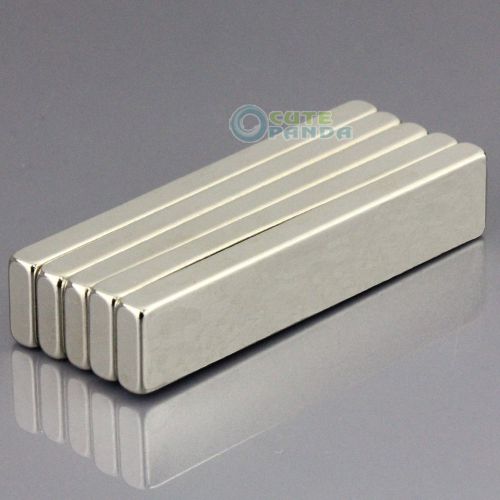 5x Strong Strip Block Cuboid Neodymium Magnets 50mm x 10mm x 4mm Rare Earth N50
