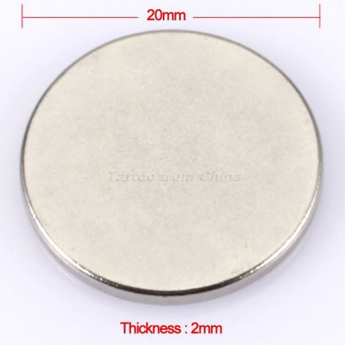 10Pcs N50 Strong Round Cylinder Magnets Slice Disc Rare Earth Neodymium 20mmx2mm