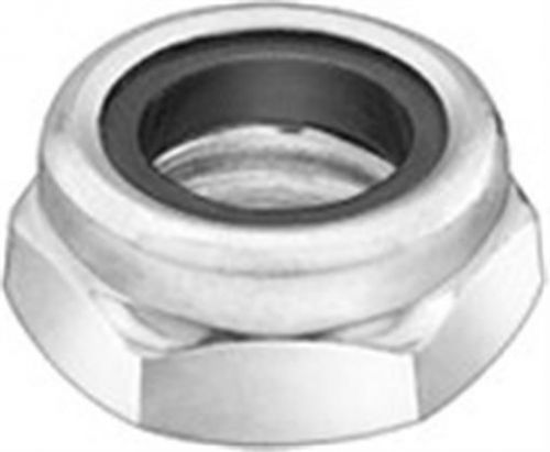 #6-32 Nylon Insert Nut (Nyloc) NTM Thin Pattern UNC Steel / Zinc Plated Pk 50
