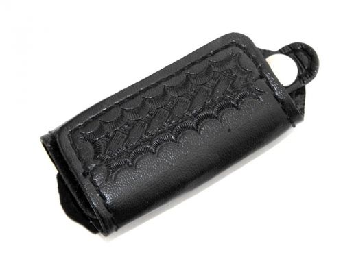 SAFARILAND Leather Basketweave Silent Key Holder Pouch Case