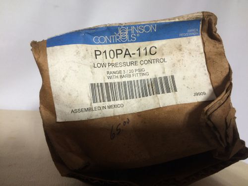 Johnson controls p10pa-11c low pressure control for sale