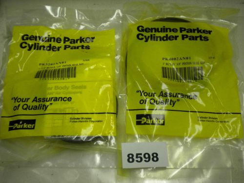 (8598) lot of 2 parker piston seal kits pk4002an1 pk3202an1 for sale