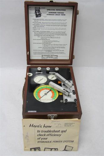 Vintage rare schroeder portable hydraulic circuit tester power system w/ manual for sale