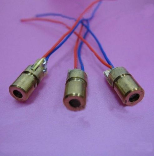 10pcs 650nm 6mm 5V 5mW Red Laser Dot Diode Module Copper Head Dimmable Lazer