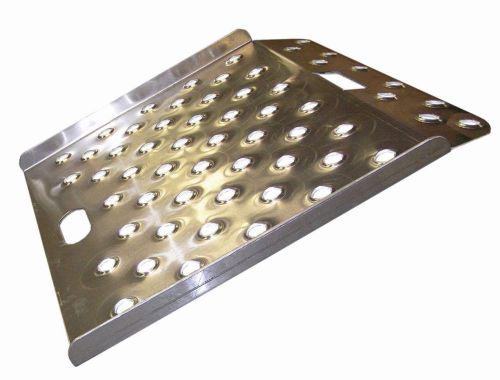 Curb ramp 27&#034; x 27&#034; (24&#034; useable width) perforated aluminum 750# cap for sale