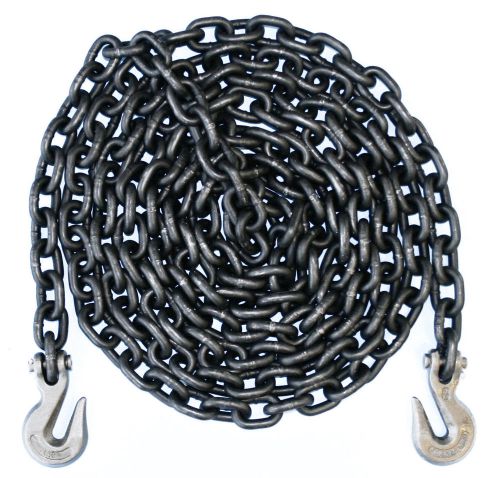 3/8 inch 25 foot feet grade 80 transport binder chain grab hooks on both ends for sale