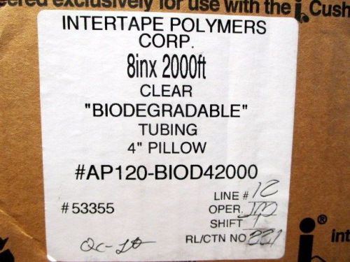 ICUSHION Air Pillows 8&#034; x 2000&#039; Clear Biodegradeable Tubing 4&#034; Pillow