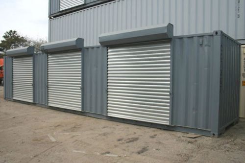 8&#039; x 40&#039; Storage Container with 3 rollup doors