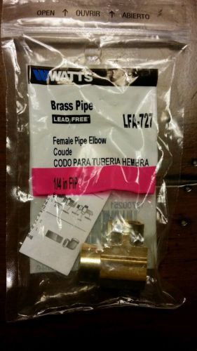 Brass fittings: 90 elbow female pipe size 1/4&#034; lfa-727 for sale