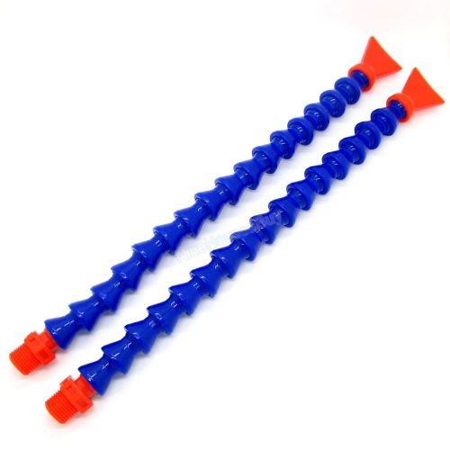 2 x blue 1/2&#034; pt flexible flat nozzle water oil coolant pipe for cnc machine for sale