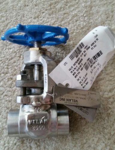 Velan 1/2&#034; sw 2500# w03-4154w-13mk globe valve ansi 2500 for sale