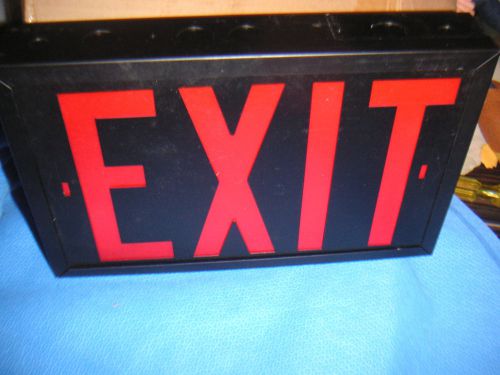 Vintage industrial exit sign electric sign new w installation instructions for sale