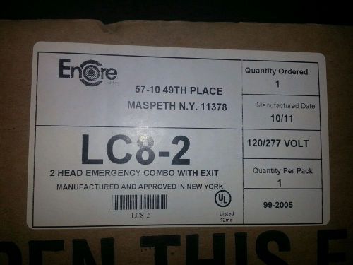 Nyc 8&#034; 2-head exit / emergency light combo encore lc8-2 for sale
