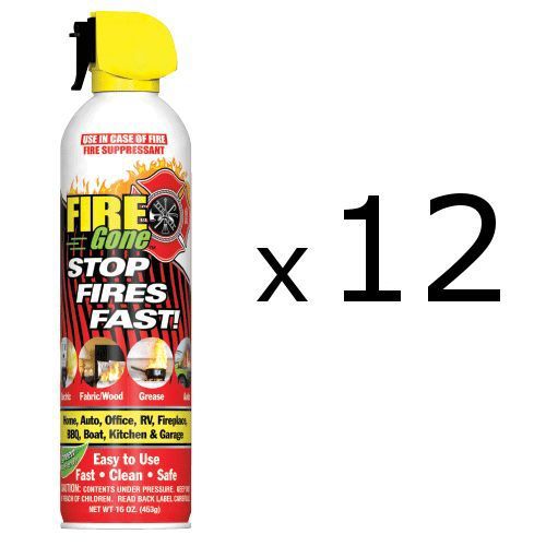 Max pro fire gone suppressant 16oz extinguisher case of 12 for sale