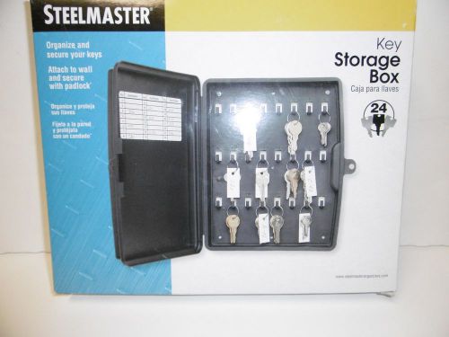 Steelmaster key storage box holds 24 keys attach to wall &amp; secure with padlock for sale