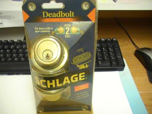 Schlage double cylinder deadbolt b162 626 satin chrome for sale