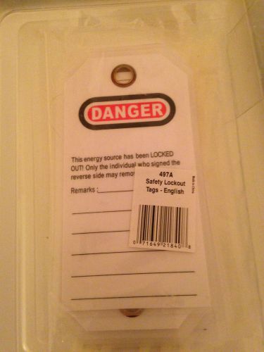 Safety Lockout Tags English - Master Lock 497A
