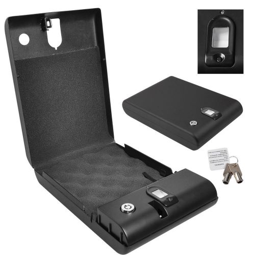 Fingerprint portable bio box gun cash pistol car jewelry safe up to 100-entry for sale