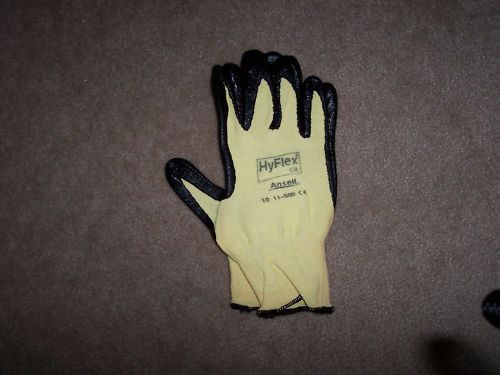 Ansell hyflex gloves 11-500 size 10 (three pair) for sale