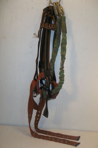 MILLER SAFETY HARNESS FULL BODY WITH LANYARD STOP FALL HUNTING TREE BLIND ROOF
