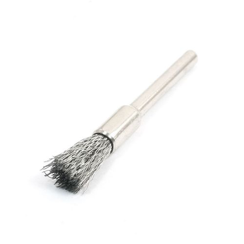 Pen Shape 5mm End Steel Wire Brush 3mm Mandrel for Rotary Tools
