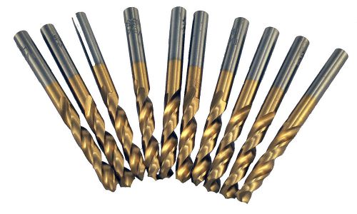Stub Length Drill Tin No.10,No.20, No 30 10PC Pack HSS 135 Deg.Split Point