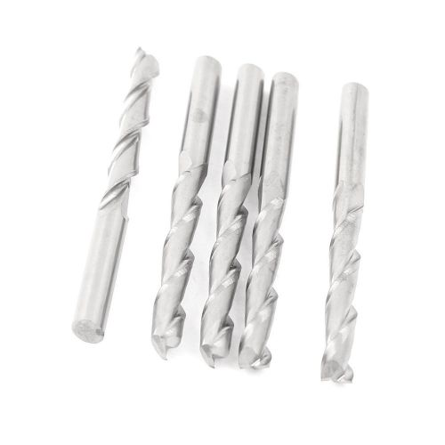 5 pcs 3mm cut dia 3.175mm 1/8&#034; round shank dual flute spiral end mills for sale