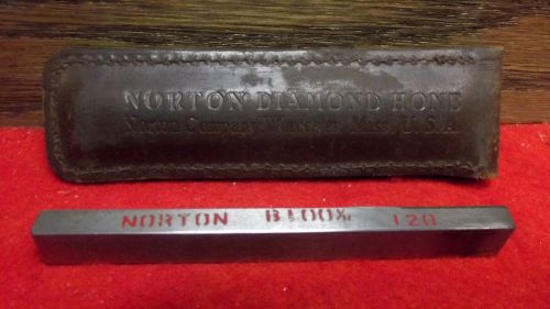 Pair of Norton Diamond Hones SD120 with Original Leather Cases Excellent Cond.